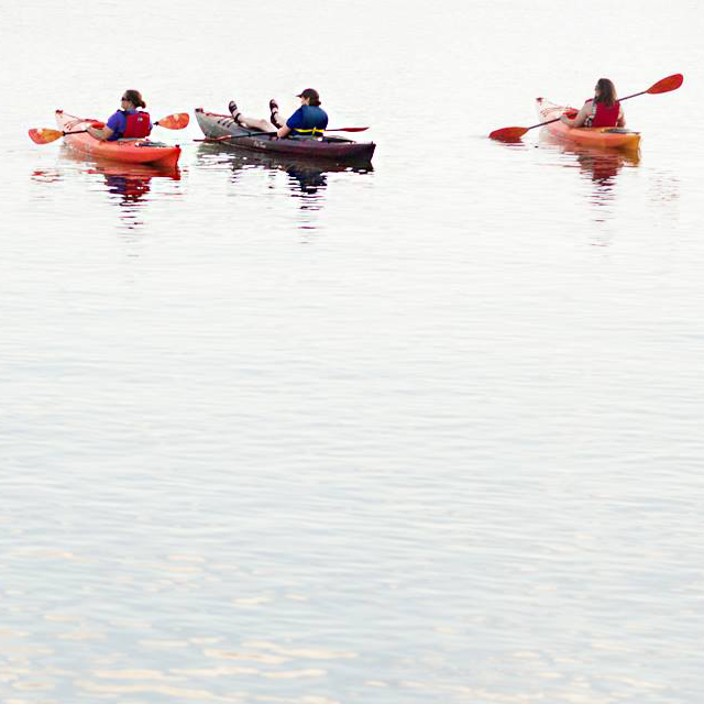 Kayaks on the Anacostia River