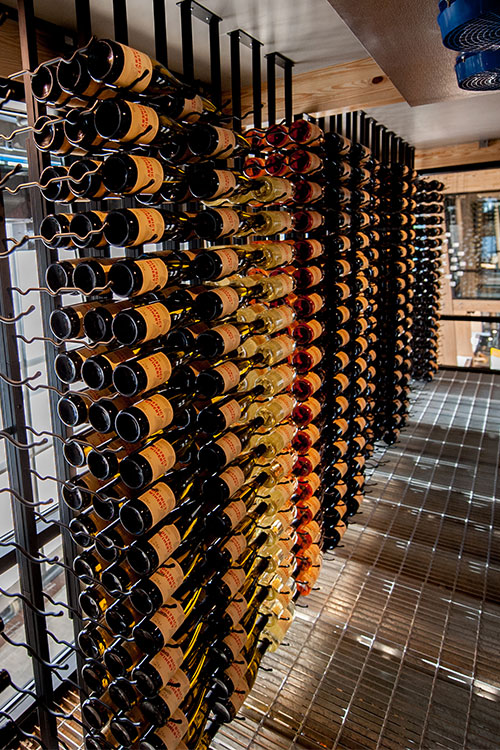 District Winery's stocked wine cellar in DC